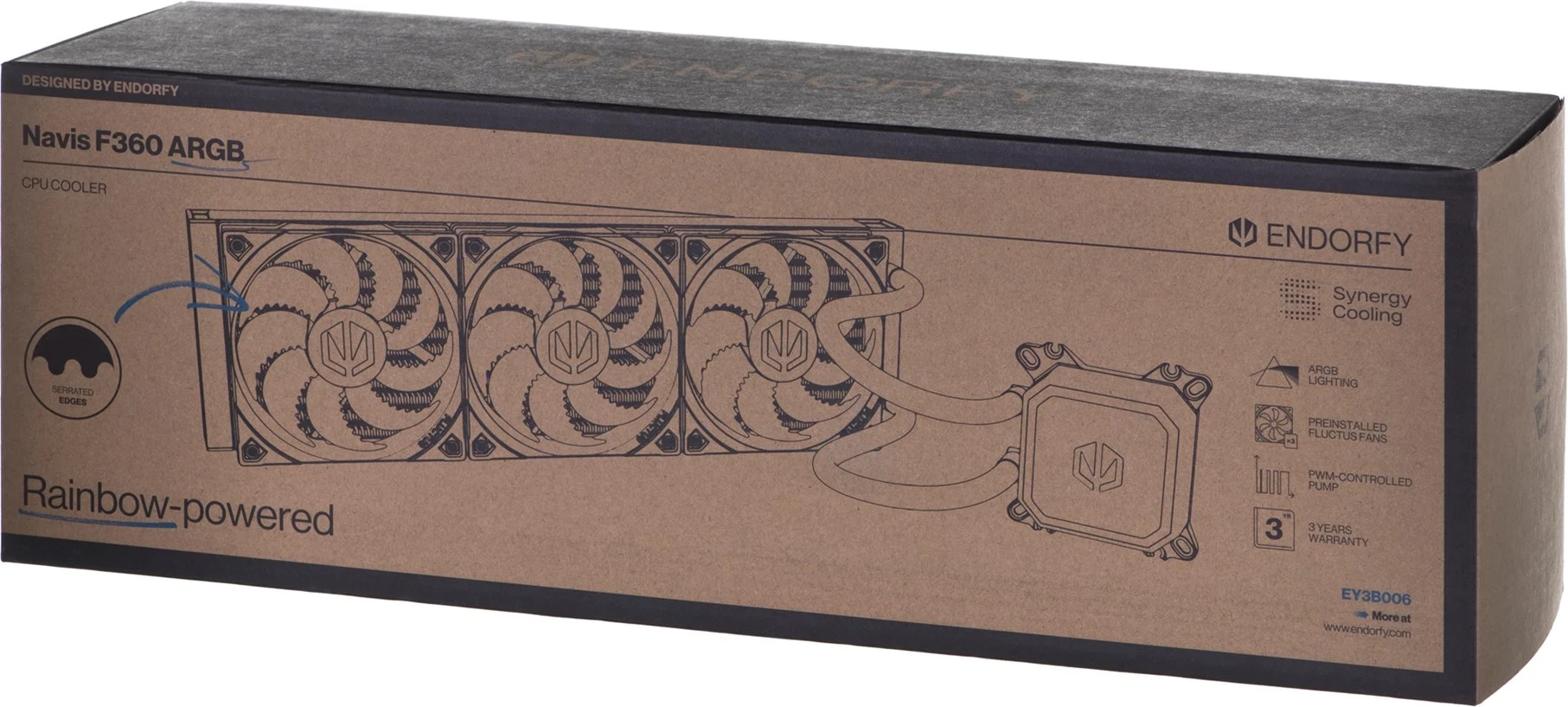 Ftohësi i Lëngshëm për Proçesorin ENDORFY Navis F360 ARGB, i Zi