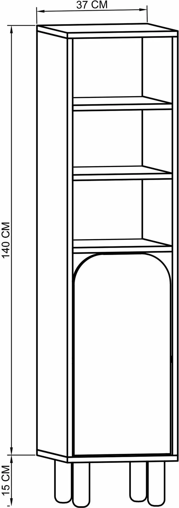 Dollap multifunksional Skye Decor, Parma 3, ngjyrë lisi Sapphire Oak