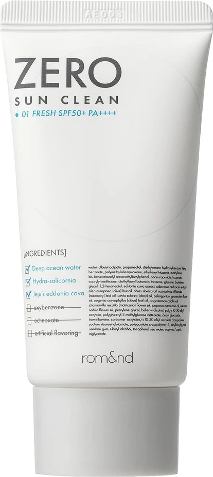 Krem për diell për femra Rom&nd Zero Sun Clean SPF50+ PA++++ 01 Fresh, 50ml