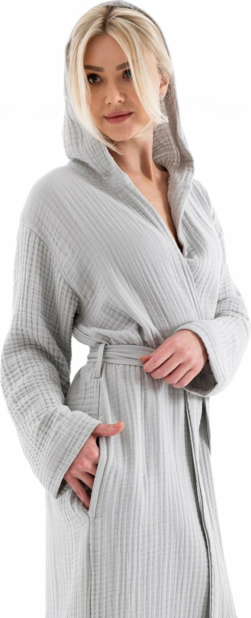 Rrobdeshamber uniseks Mijölnir, muslin, ngjyrë gri