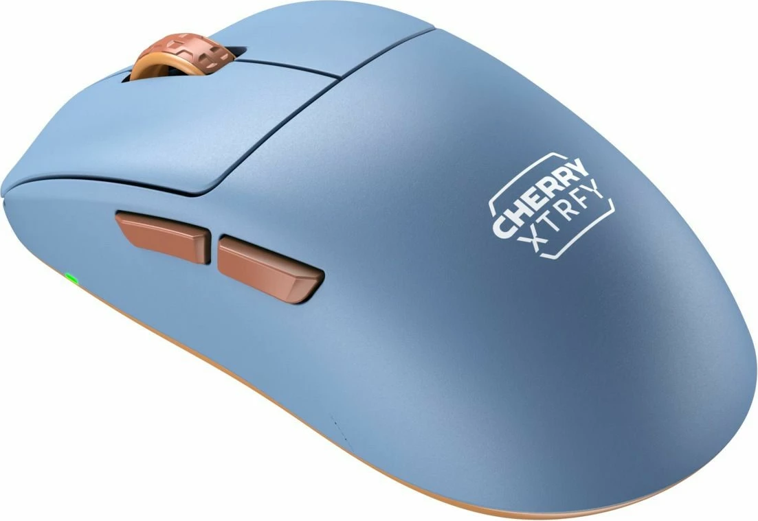 Maus CHERRY XTRFY M68 Wireless, 26000 DPI, i zi, blu, kafe