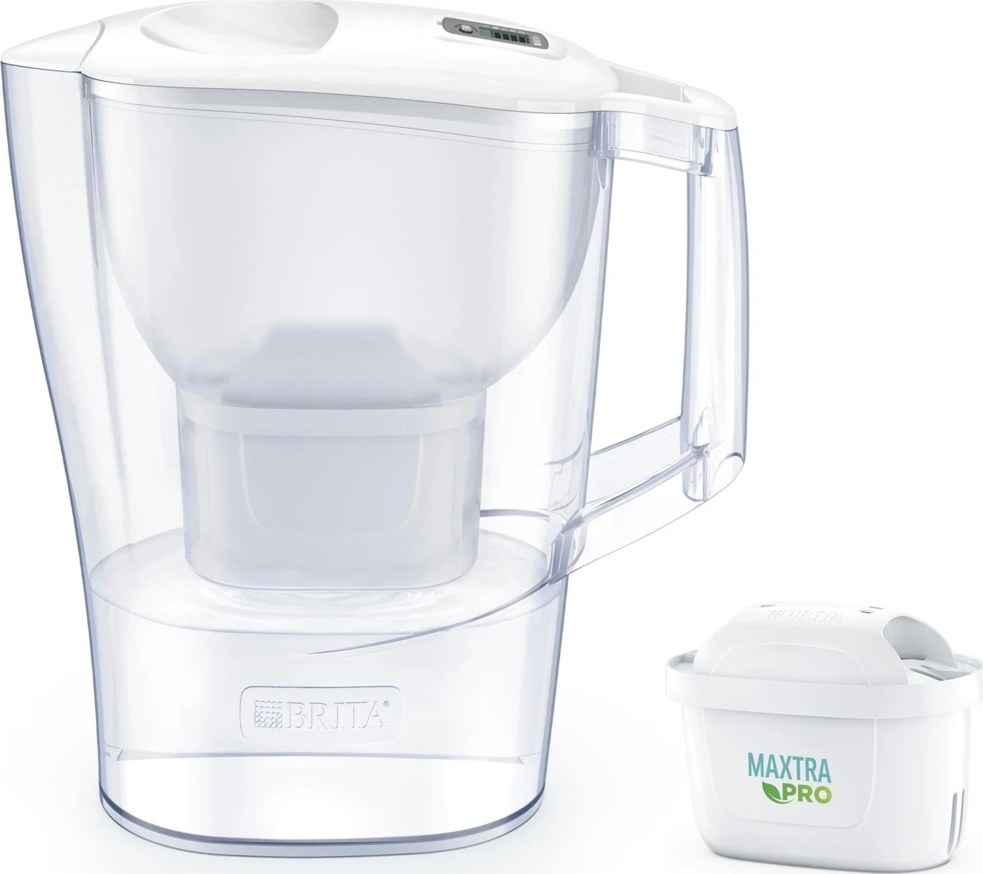 Kanaçe filtruese Brita Aluna me 1 filtr MAXTRA PRO Pure Performance, bardhë