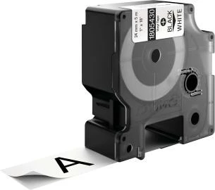 Shirit etiketimi Dymo Rhino 1805430 vinil 24 mm, i zi mbi të bardhë