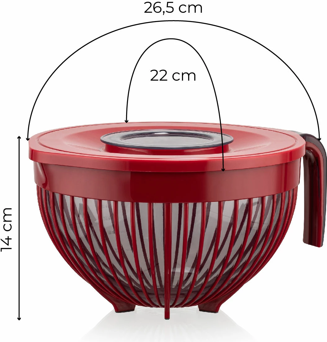 Kapak blenderi Hermia, i kuq, BNM-0971, 3 litra