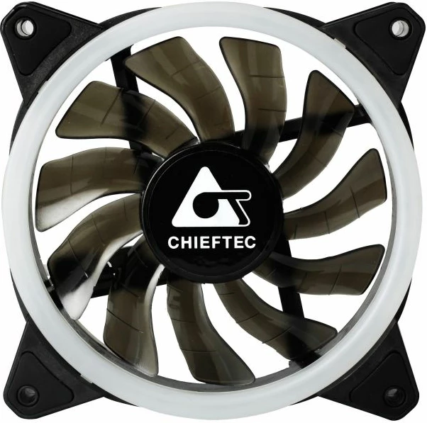 Ventilator RGB për kasë PC CHIEFTEC RAINBOW AF-12RGB 120mm, i zi