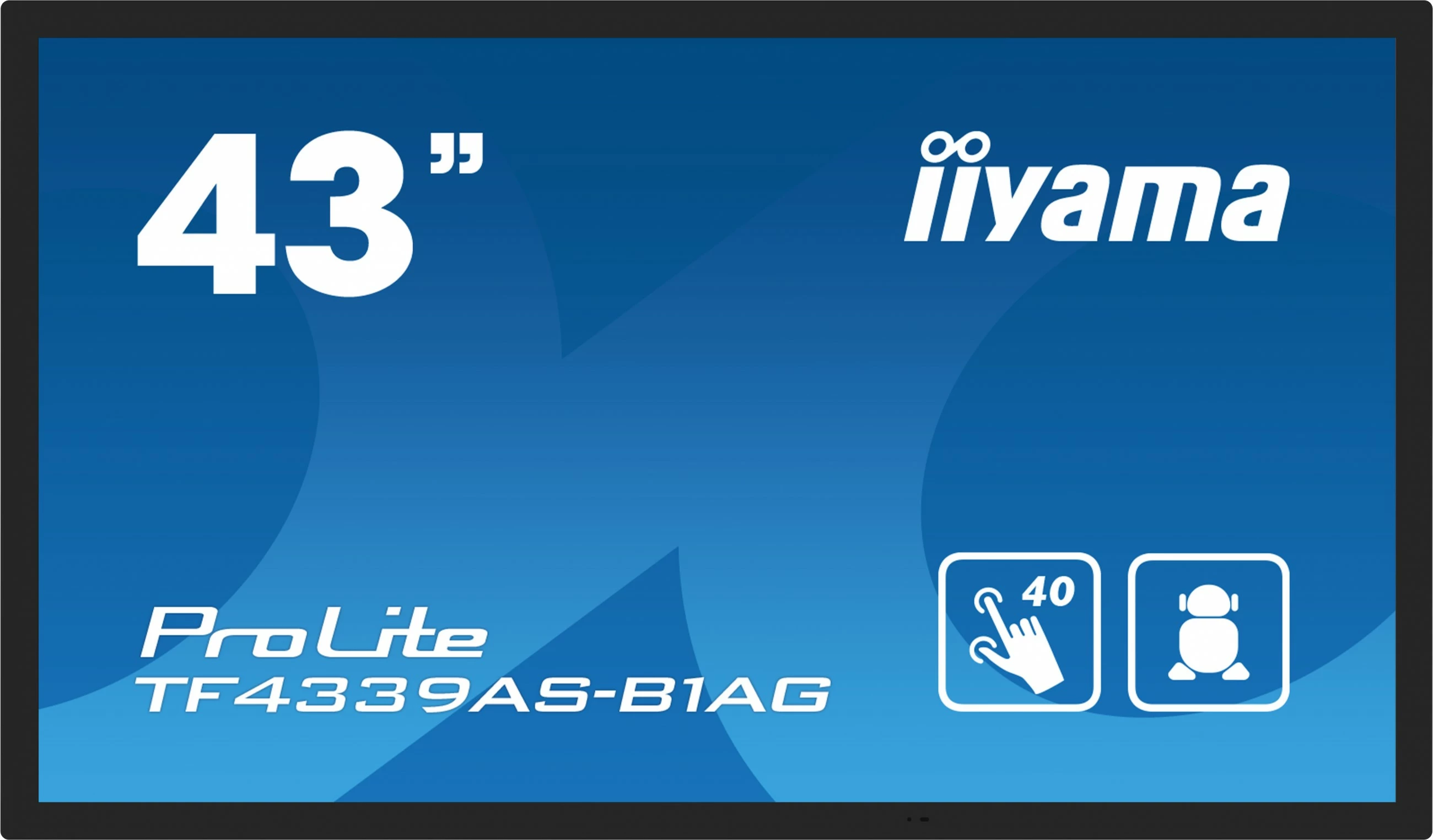 Ekran interaktiv iiyama TF4339AS-B1AG, 42.5", LED, 4K, Android