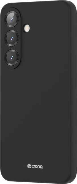 Mbështjellës CRONG Color Cover për Samsung Galaxy S25+, silikon, i zi