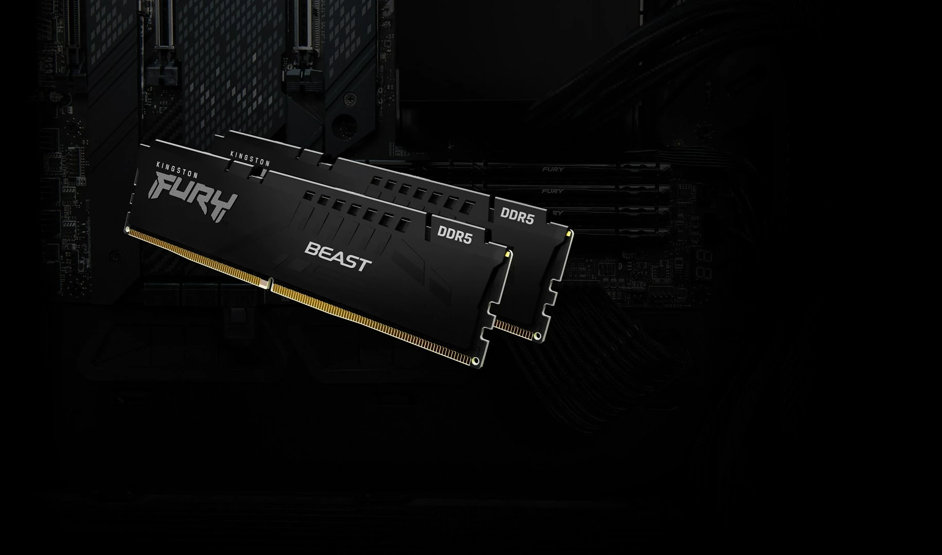 RAM Memorje Kingston FURY Beast, 128GB (2x64GB), DDR5, 5600MT/s, CL36, me heatsink, E zezë