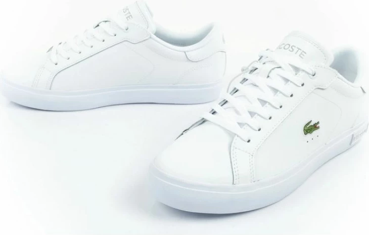 Këpucë për meshkuj Lacoste, të bardha