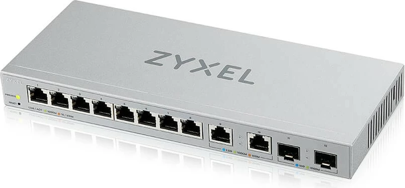 Switch i menaxhuar Zyxel XGS1210-12, 12 porta, 2x 2.5G, 2x SFP+ 10G, Argjend
