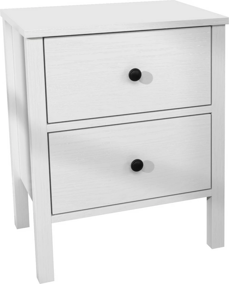 Komodinë Hanah Home, FRN-20029, ngjyrë druri dhe e bardhë