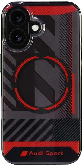 Mbështjellës Audi IML Sport MagSafe për iPhone 16 6.1", i zi
