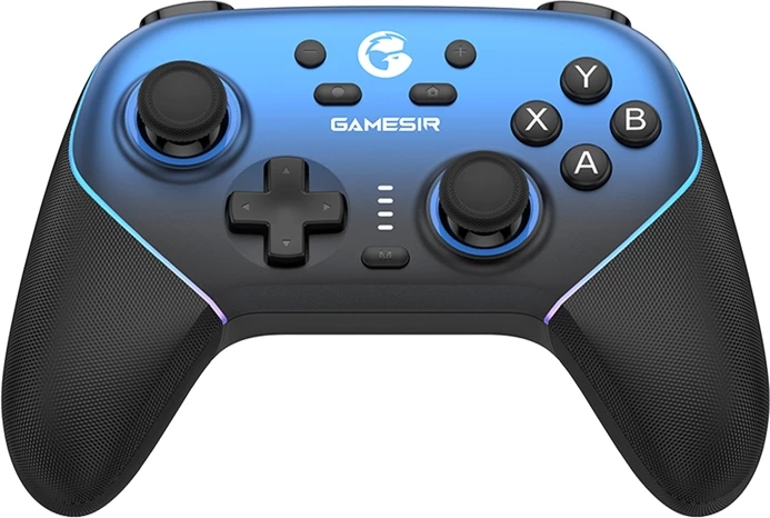 Kontroller lojrash pa tel, GameSir, SuperNova T4n Pro, PC/Nintendo Switch/iOS/Android, 2.4 GHz/Bluetooth/USB-C, 1000 Hz, bateri 1000 mAh, me stacion karikimi, blu