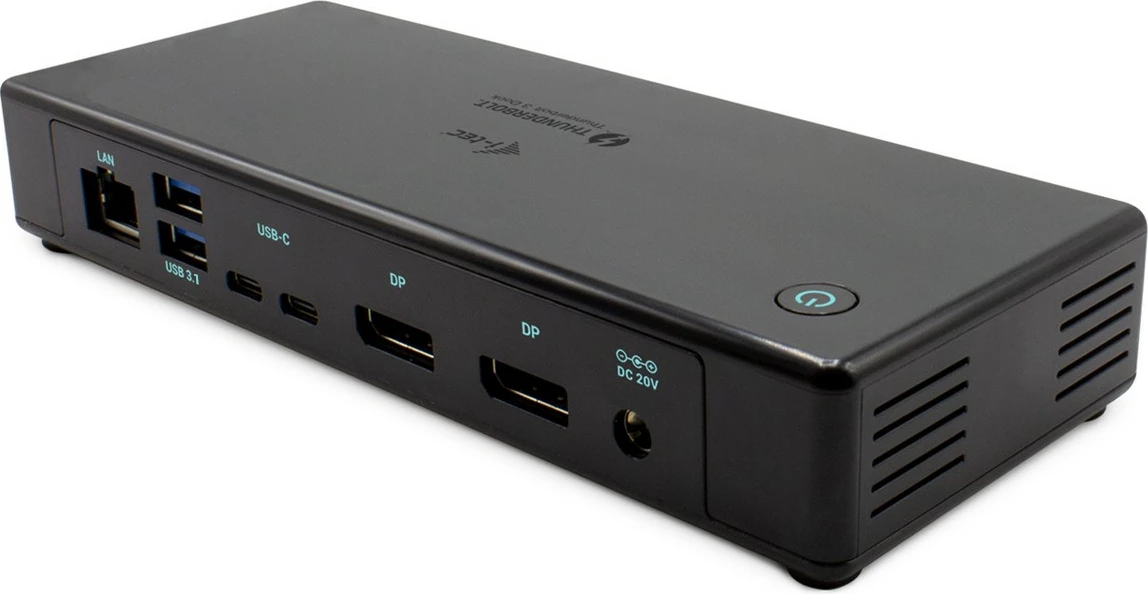 Docking station I-Tec Thunderbolt 3/USB-C Dual DisplayPort 4K, 85W, e zezë