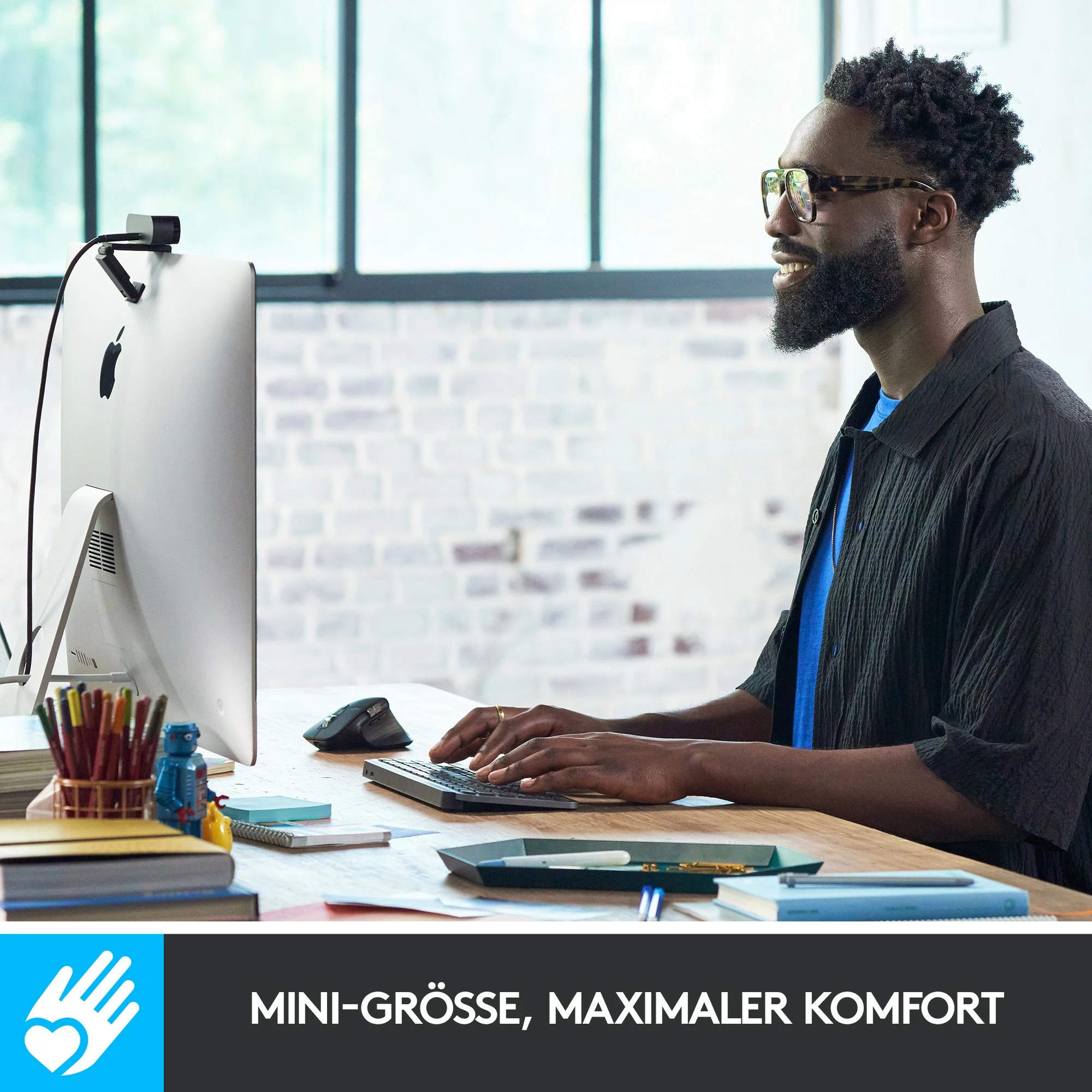 Tastierë wireless Logitech MX Keys Mini, ndriçim, rozë