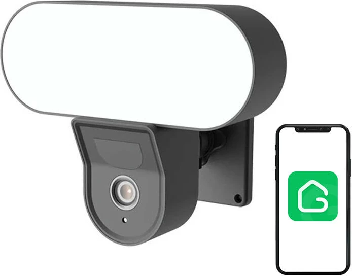 Kamerë IP e jashtme Gosund IPC3 me floodlight, Full HD, Wi-Fi, IP65, e zezë