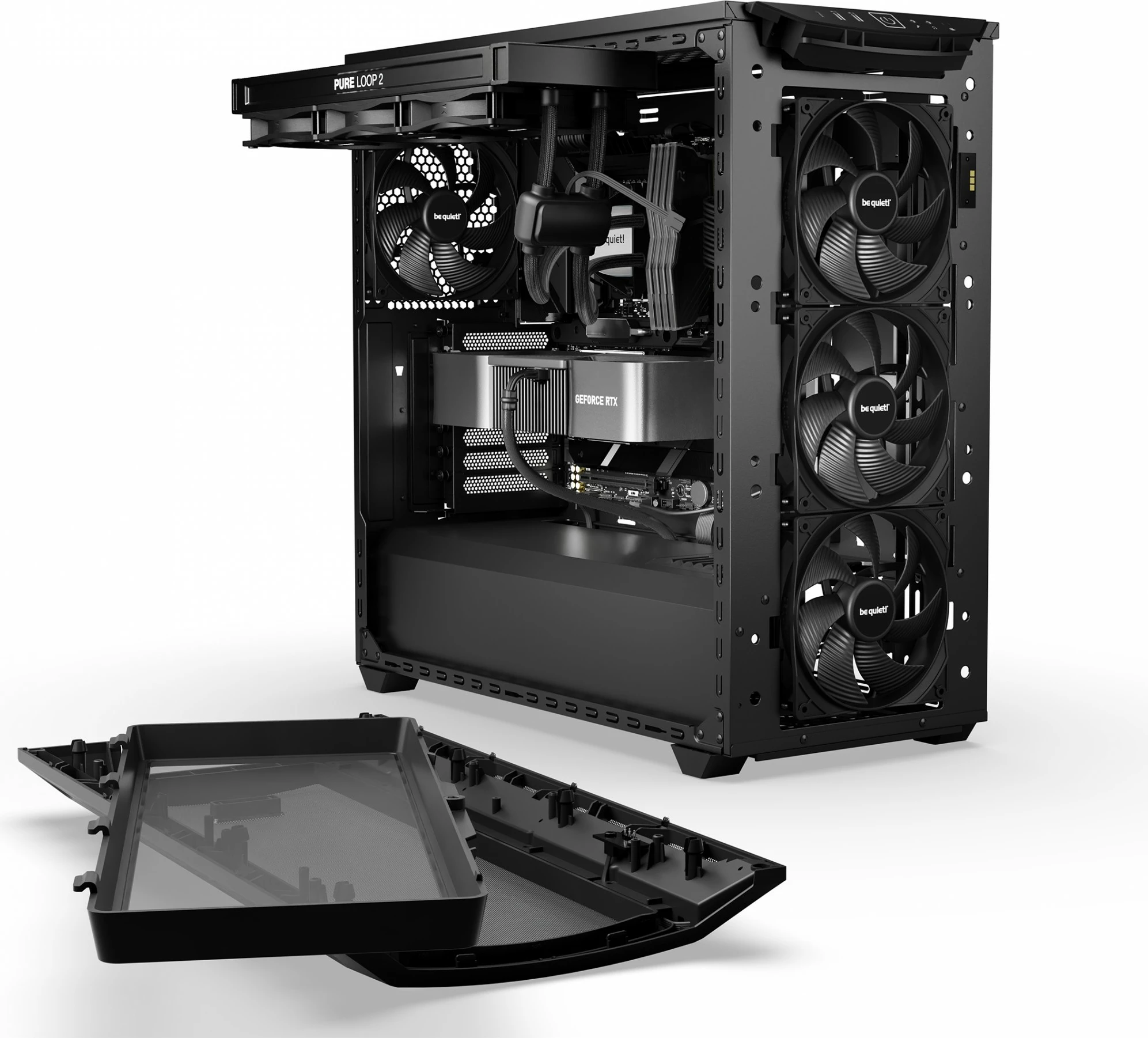 Kasë Be Quiet! Shadow Base 800 DX Black, Midi Tower, PC, ATX, EATX, micro ATX, Mini-ITX, e zezë