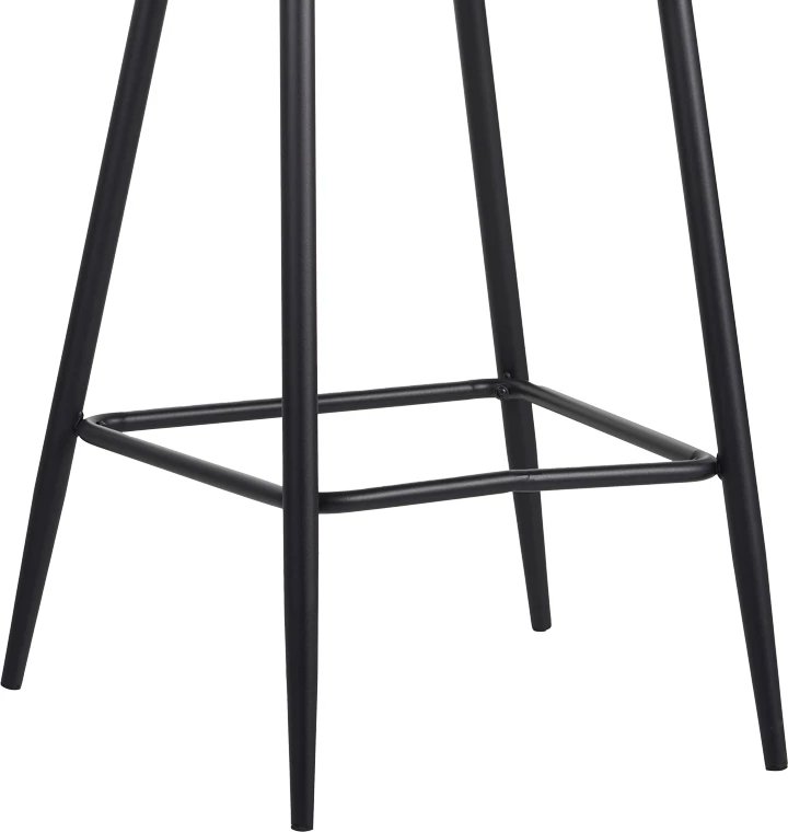 Karrige për bar, kadife, ngjyrë e gjelbër e errët, këmbë metali të zeza, 53x46.5x96.5