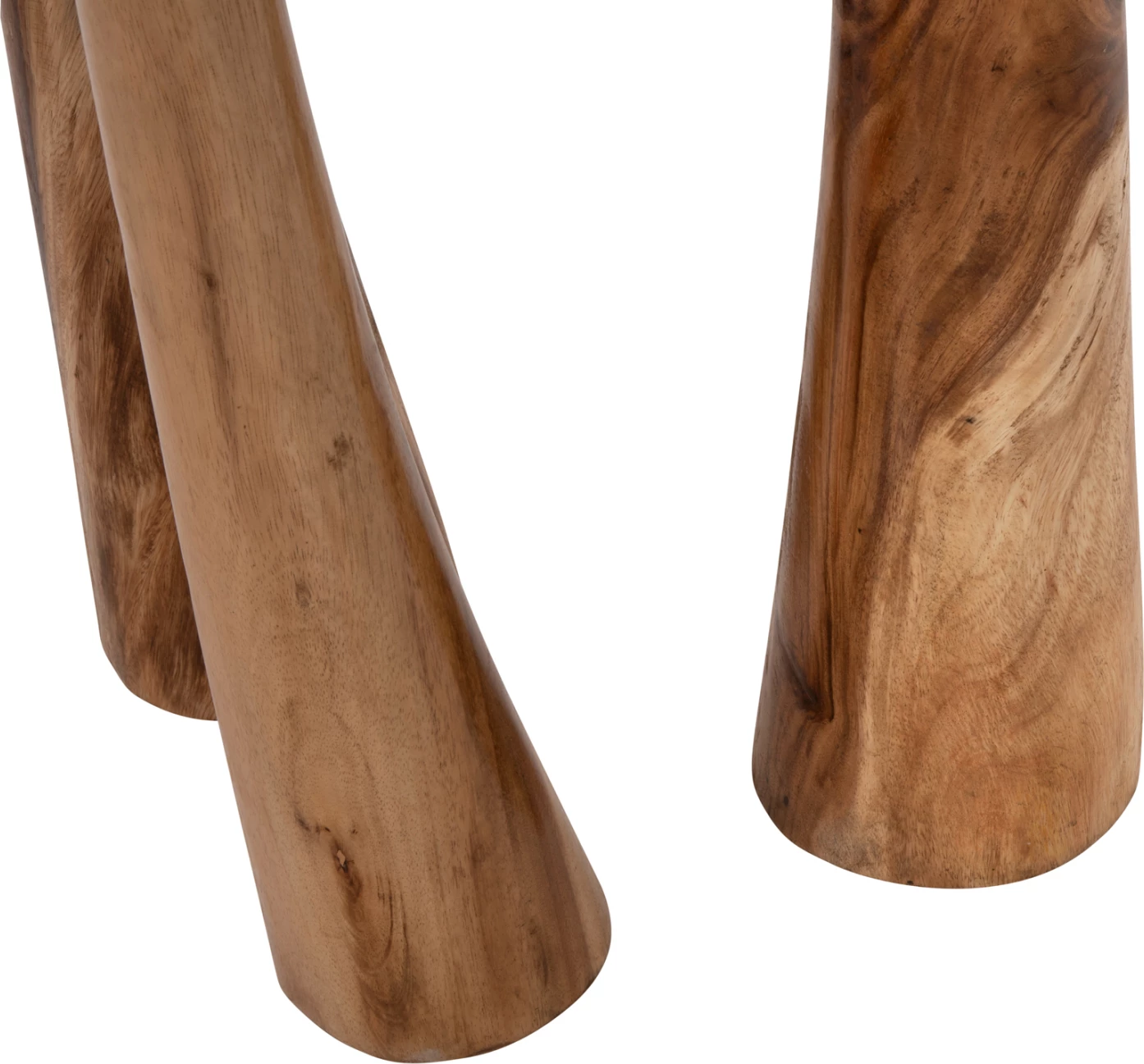 Set 3 copë shandanë dyshemeje, dru suar natyral, 150-125-100cm