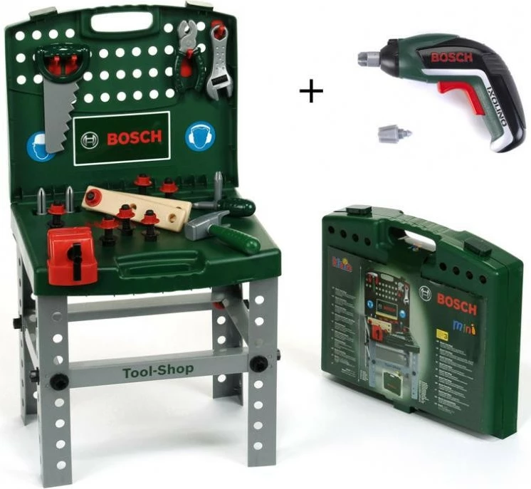 Set lodrash punëtorie Klein Bosch Toolbox me kaçavidë elektrike, Jeshile