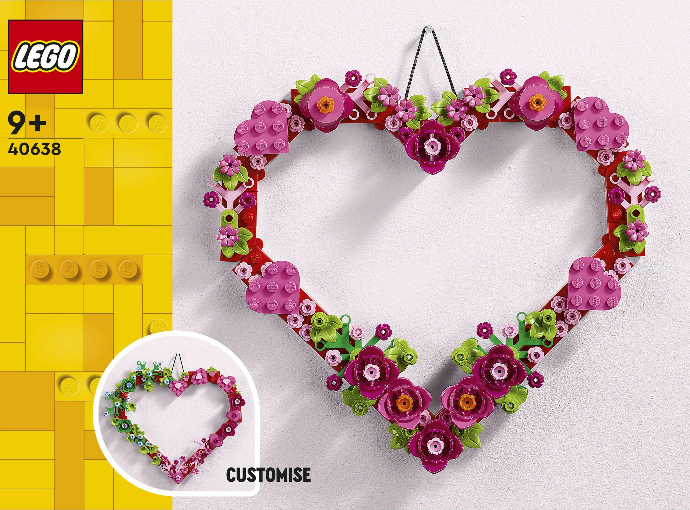 Set ndërtimi LEGO, Ornament Zemër, 254 copë, Multingjyrësh