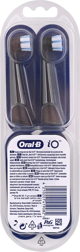 Kokë rezervë Braun Oral-B iO Gentle Care, e zezë, set 4 copë