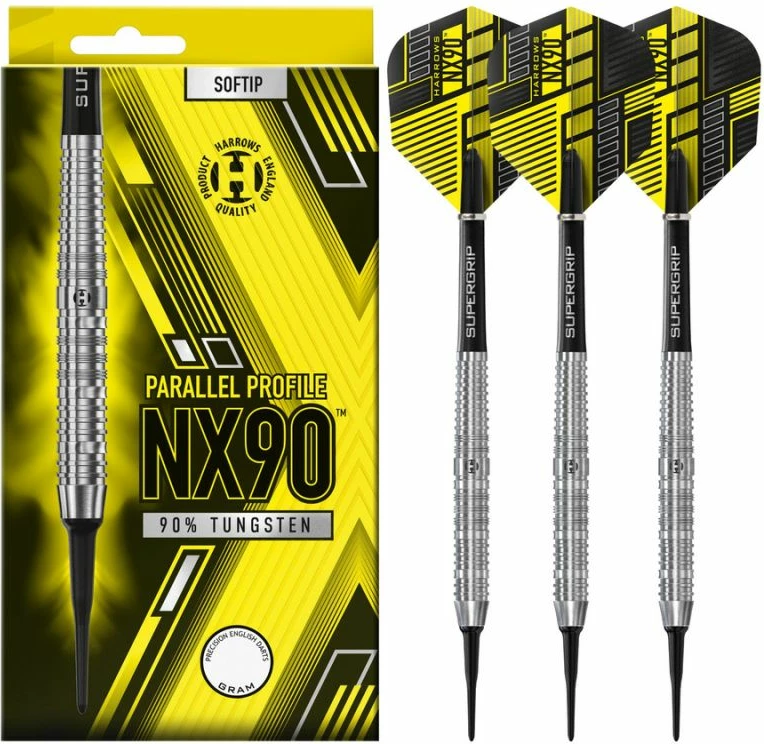 Shigjeta darts Harrows, unisex, të verdha/gri
