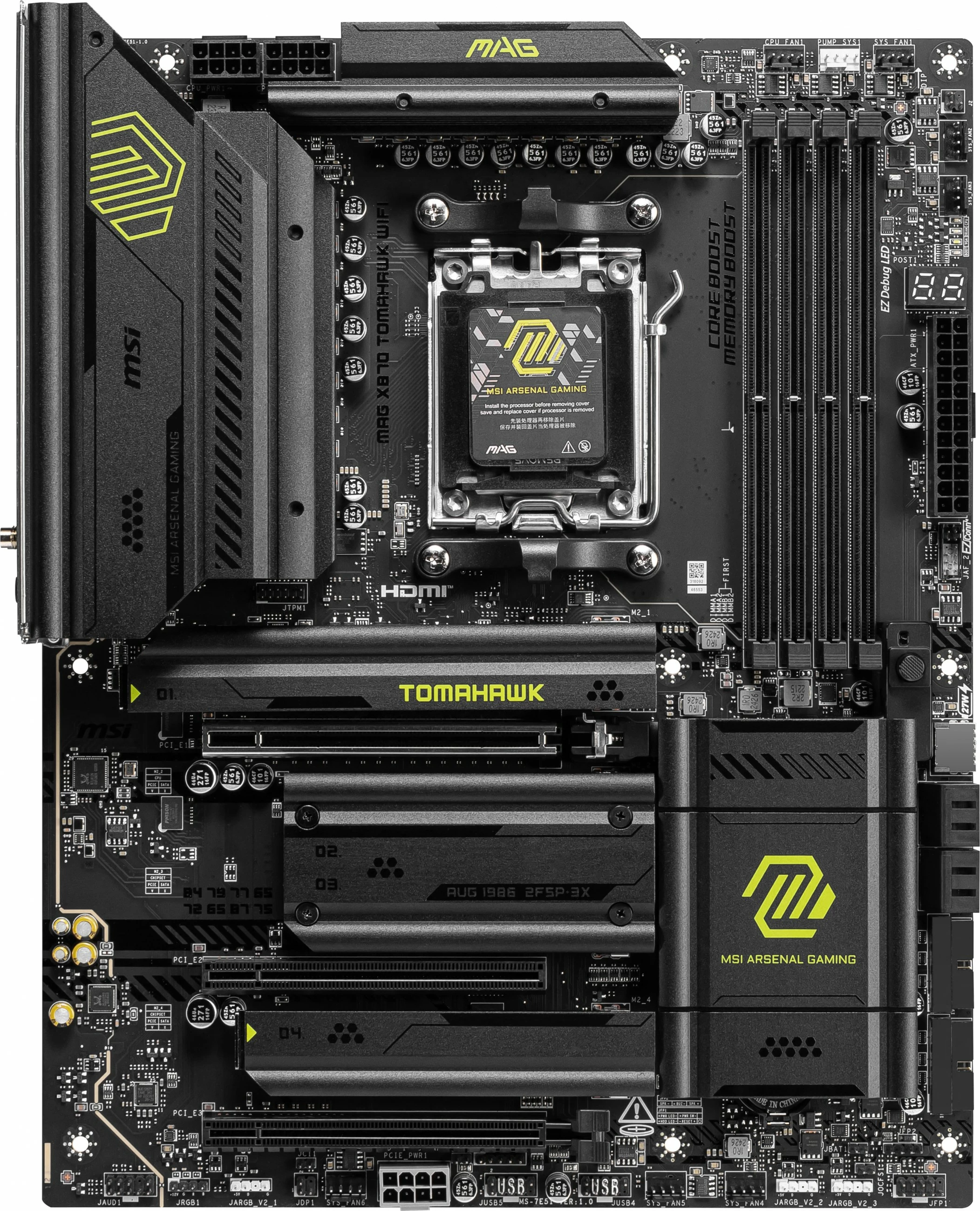 Pllakë amë MSI MAG X870 TOMAHAWK WIFI, AMD, Socket AM5, DDR5, e zezë