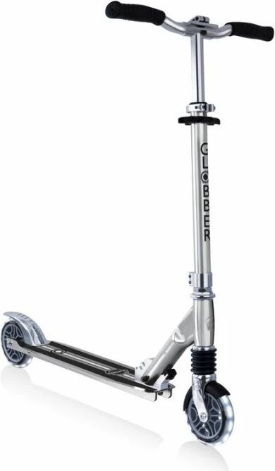 Scooter për fëmijë Globber, me drita, ngjyrë argjendi