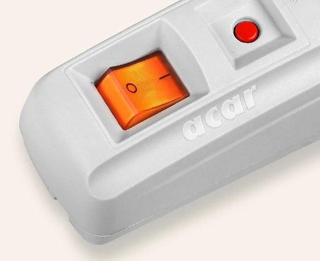 Prizë elektrike Acar F5, 5 dalje, 5m, Gri