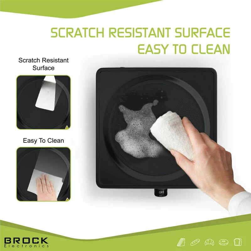 Rešo elektrike Brock EP 100 BK 1500W pllakë 18.5cm, e zezë