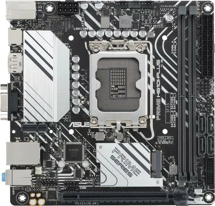 Pllakë amë ASUS PRIME H610I-PLUS-CSM, Intel, LGA 1700, DDR5-SDRAM, mini ITX
