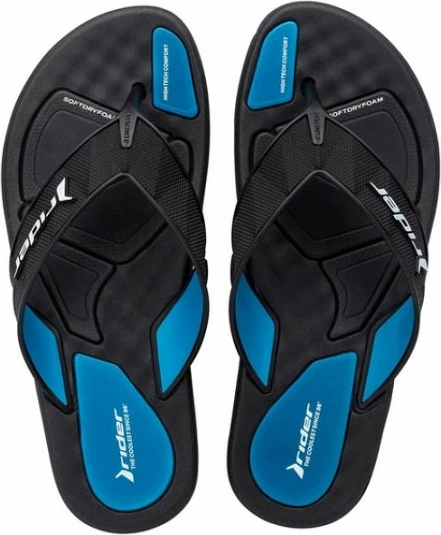 Flip-flopa për meshkuj Rider, të zeza dhe kaltër