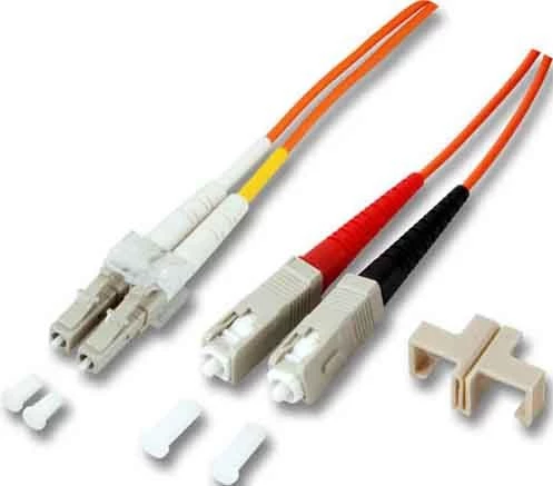 Kabllo patch fiber optike EFB O0314.2 LC-SC duplex OM3 50/125µ 2m, portokalli