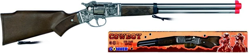 Pushkë lodër kovboji Pulio GONHER 98/0, metal, 62 cm, argjendtë/kafe