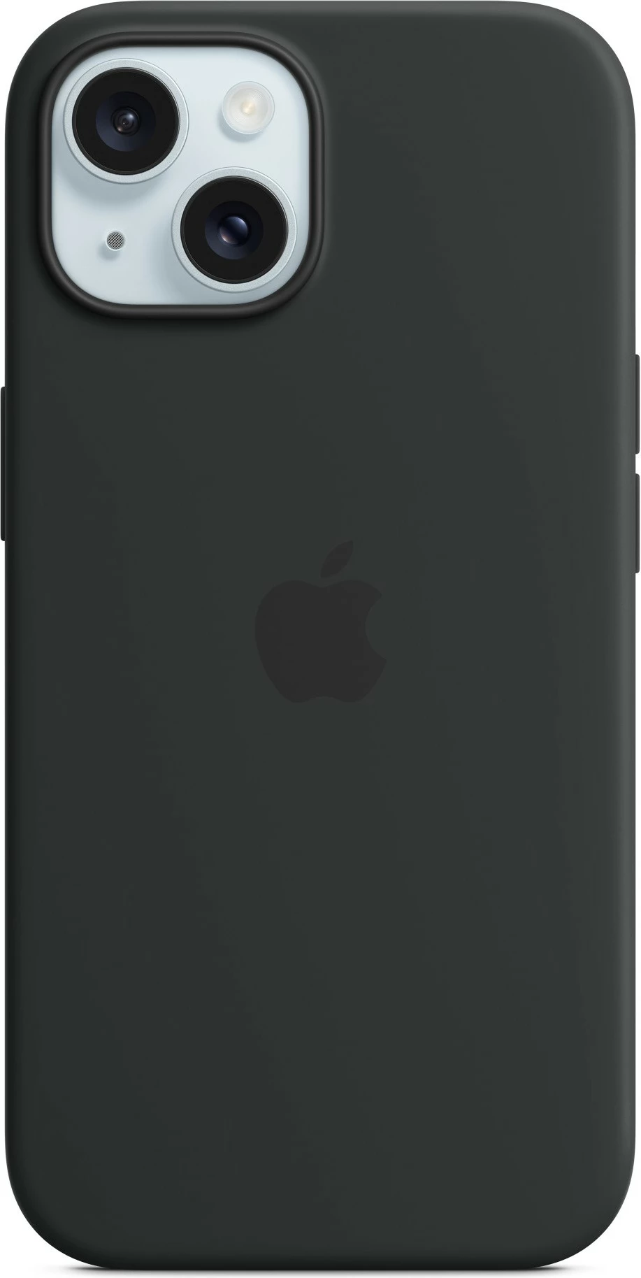 Mbështjellës Apple iPhone 15, silikon, MagSafe, ngjyrë e zezë