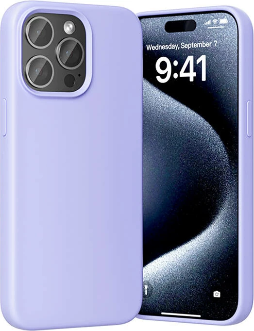 Mbështjellës Vention KUFV0-40 për iPhone 15 Pro Max, silikon, MagSafe, vjollcë