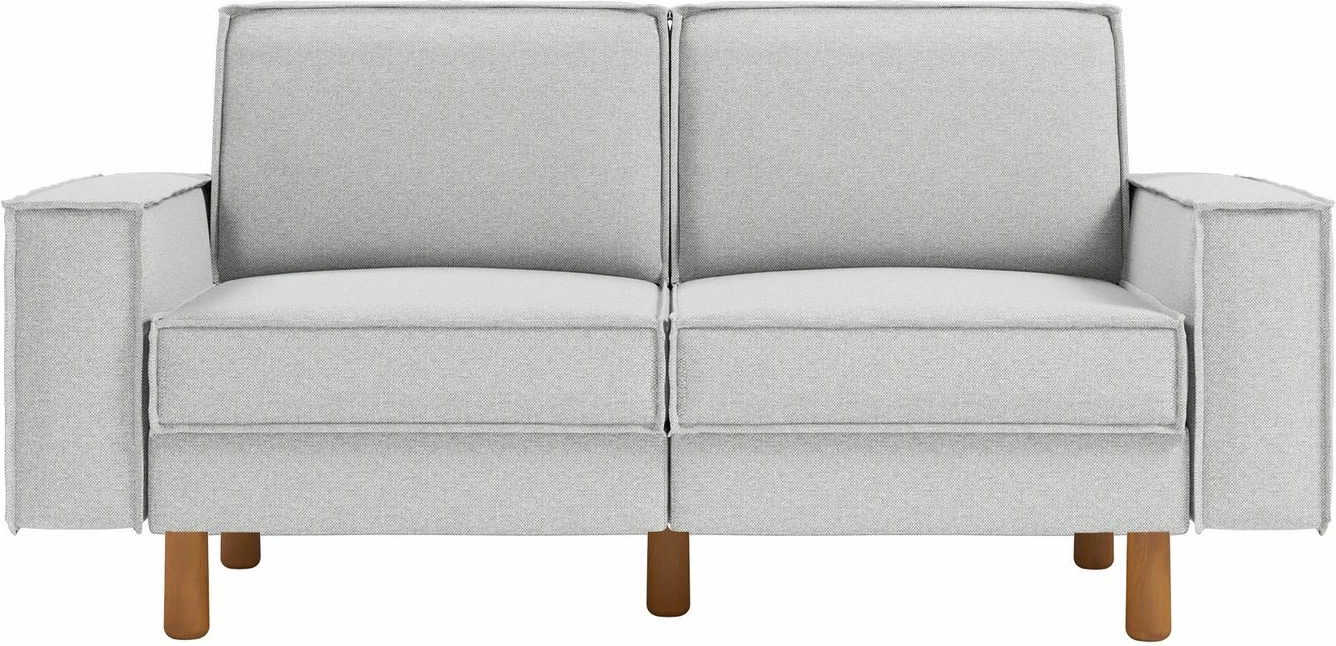 Divan dy-vendësh, ngjyrë Pebble, këmbë dru arre, Atelier del Sofa Sparrow 2