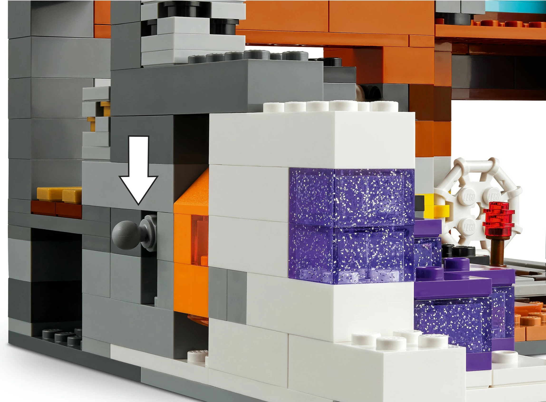 Set ndërtimi LEGO Minecraft 21263 The Badlands Mineshaft, shumëngjyrësh