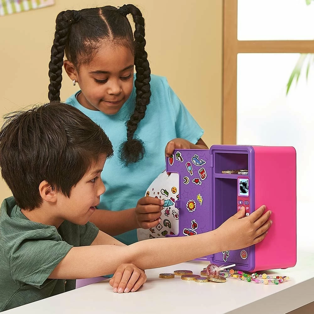 Kasafortë interaktive për sekrete Vtech KidiSecrets Dream Treasure 554154, me kod numerik, ekran LCD, 6 lojëra, orë/alarm, 3xAA, vjollcë