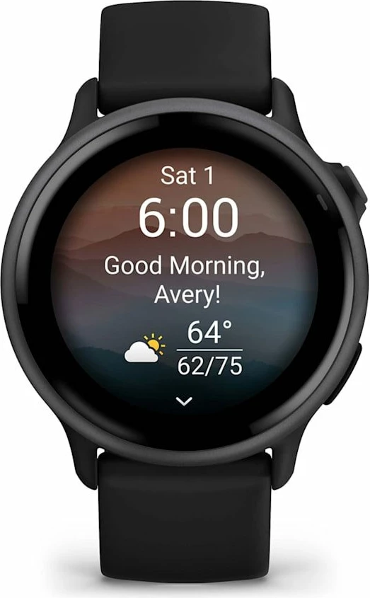 Smartwatch Garmin Vivoactive 6 (010-02985-00) 1.2\" AMOLED GPS NFC Wi‑Fi 5ATM, e zezë
