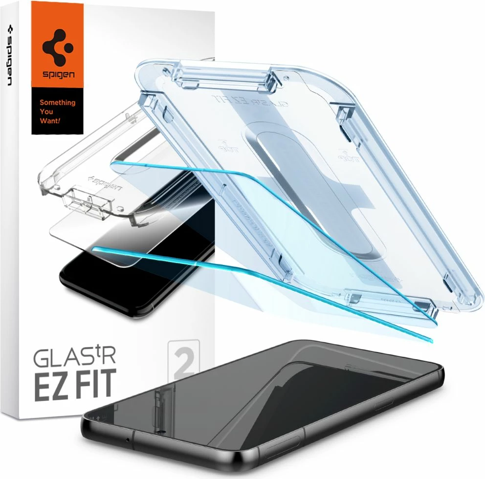Mbrojtës ekrani xham i temperuar Spigen Glas.tR EZ Fit për Samsung Galaxy S23+, 2 copë