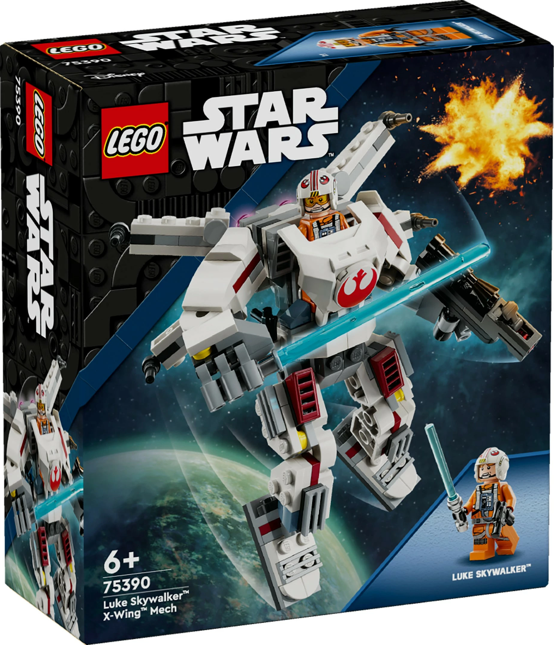 Set ndërtimi LEGO Star Wars Luke Skywalker X-Wing Mech 195 pjesë, shumëngjyrësh