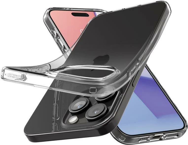 Mbështjellës Spigen Crystal Flex për iPhone 15 Pro, Transparent