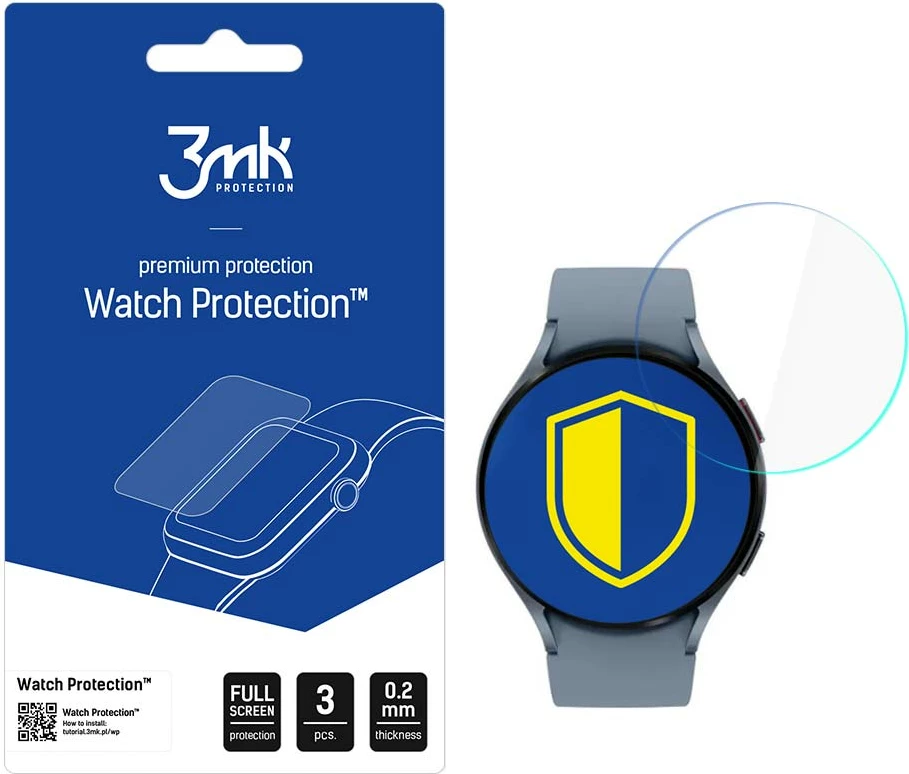 Xham mbrojtës hibrid për Samsung Galaxy Watch 5 44 mm, 3mk Protection, Transparent, 3 copë