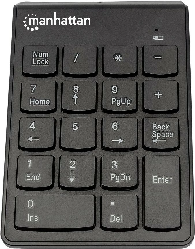 Tastierë numerike wireless Manhattan 178846, 18 taste, e zezë