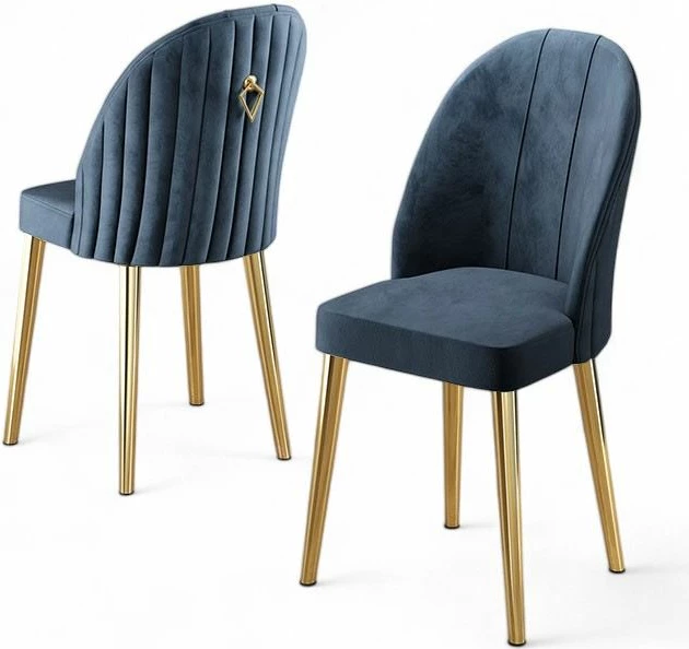 Set karrigash (6 copë) Hanah Home, Mara, anthracite, gold