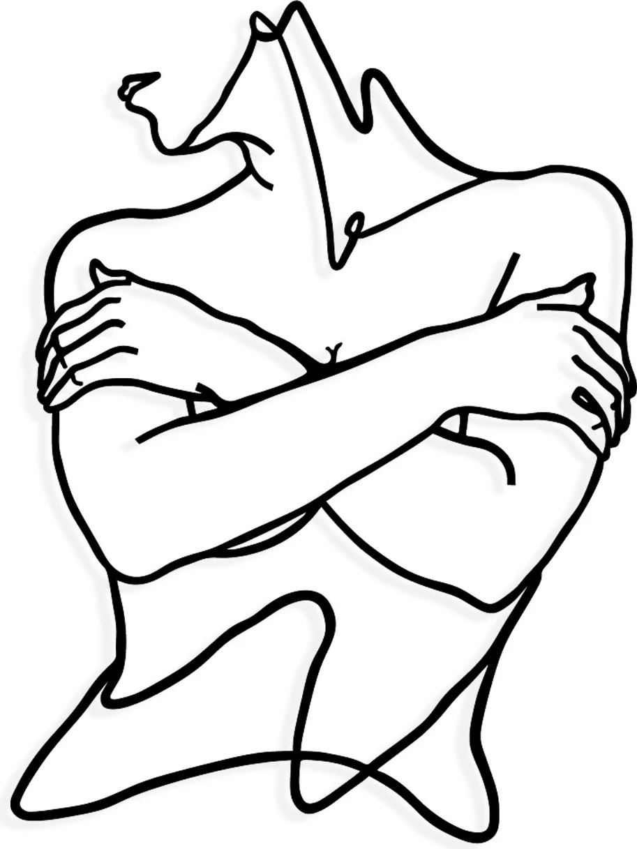 Aksesor dekorativ metalik për mur Wallity, Felicidad