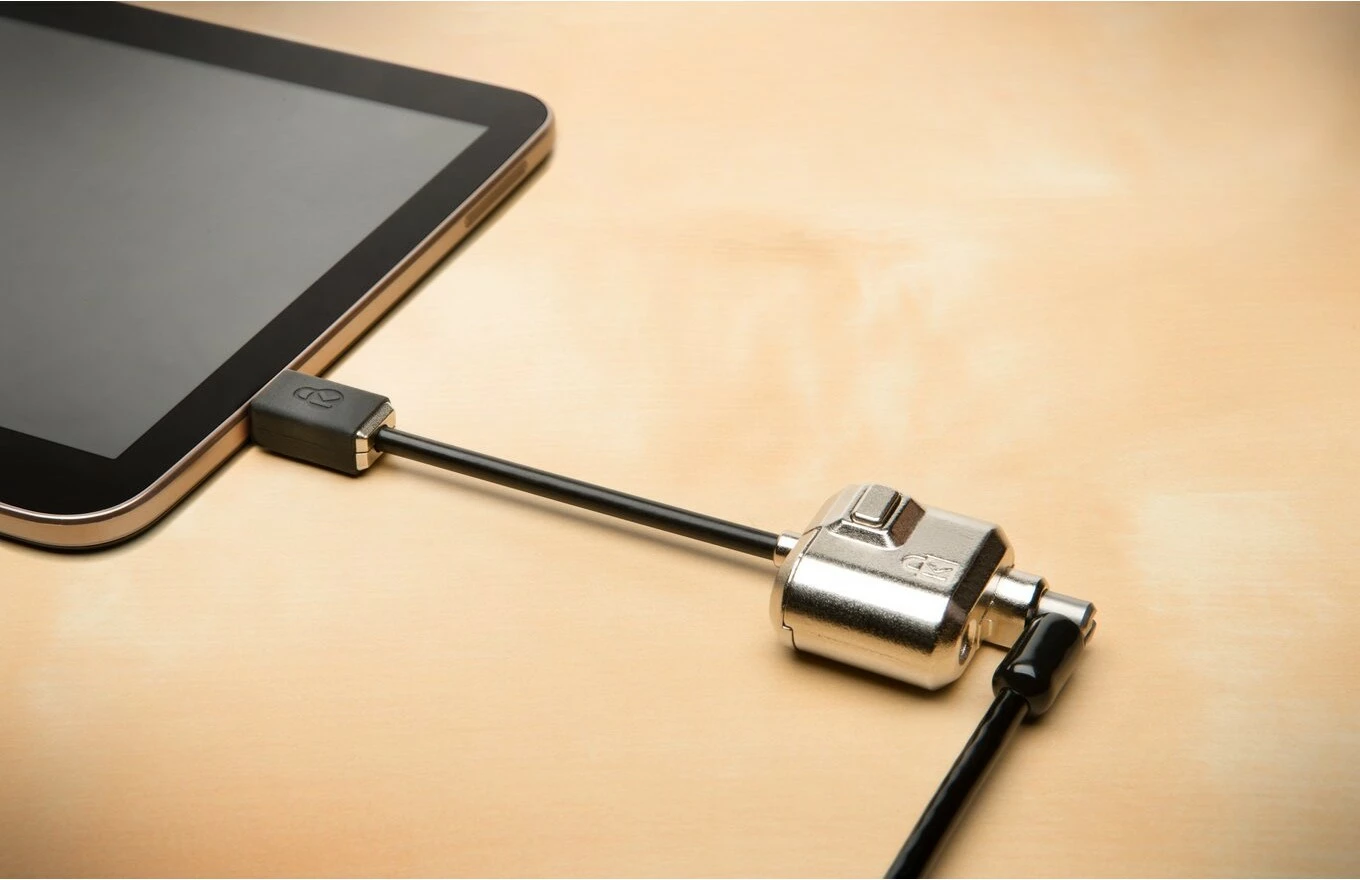 Kensington MiniSaver Lock, 1.8 m, çelës, çelik karboni, e zezë