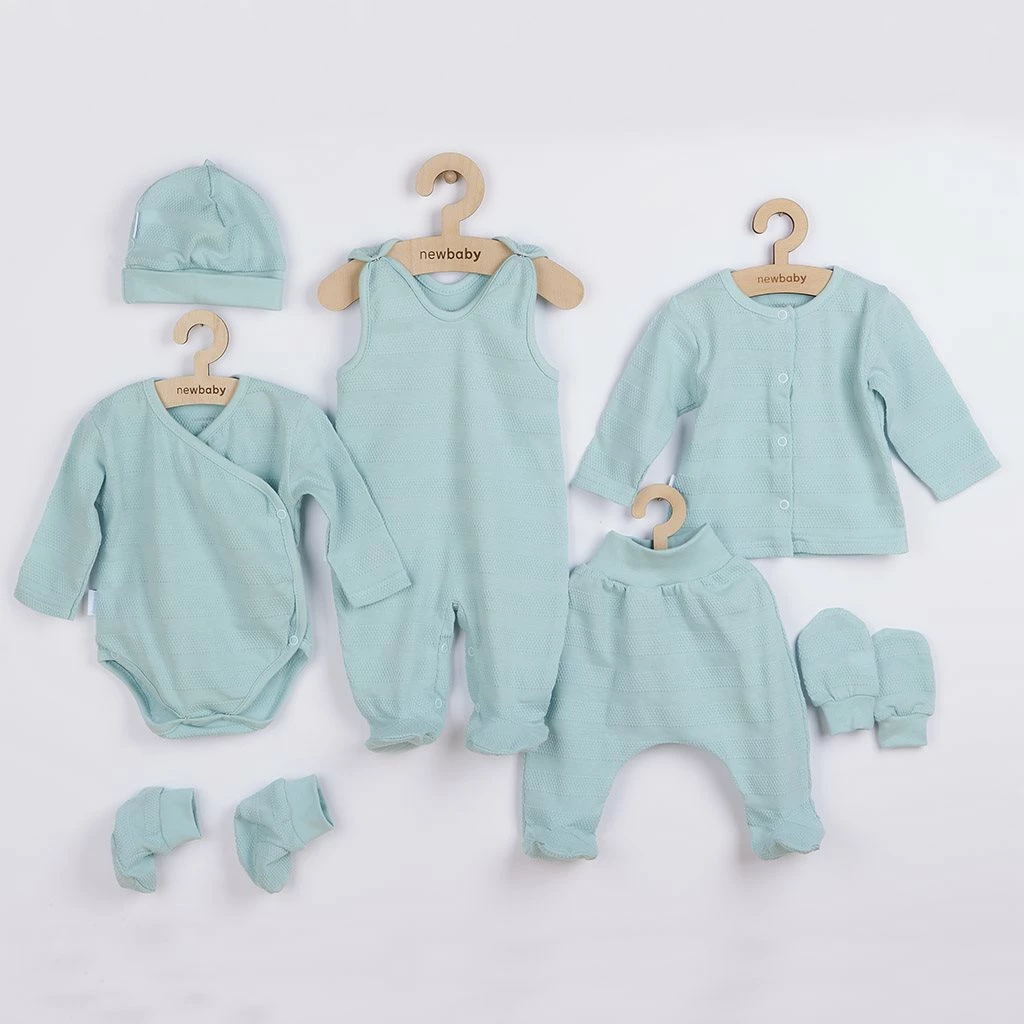 Set foshnje 7-pjesësh, New Baby I AM, 100% pambuk, madhësia 56 (0-3m), blu